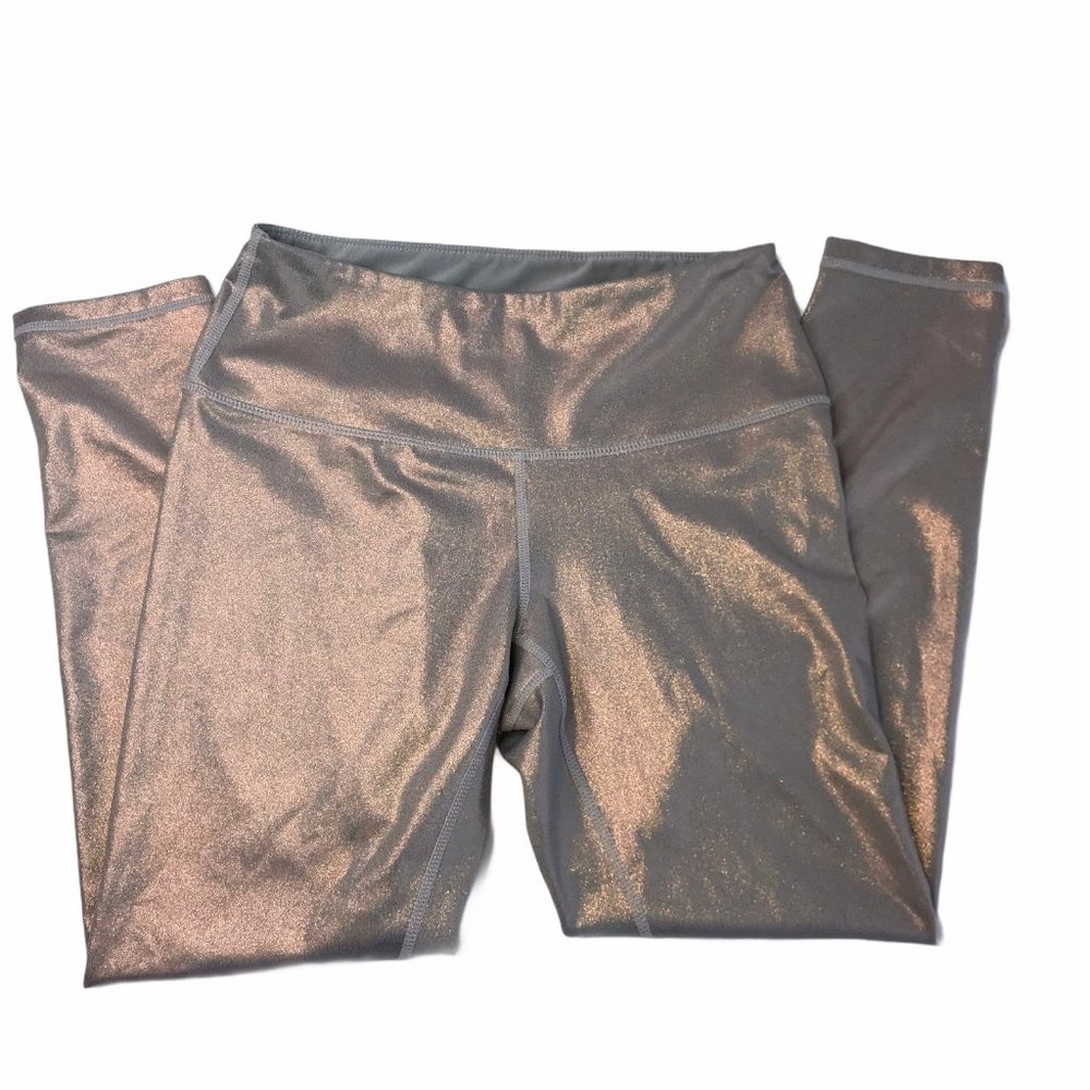 Zella Nordstrom Athletic Yoga Leggings Gold Glitte